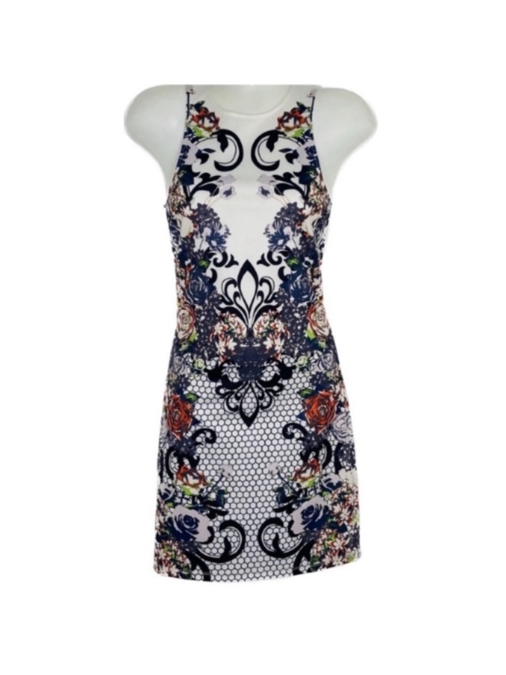 Tatoo Style Floral A-line Dress